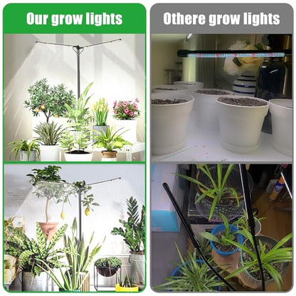 bodkar Plant Grow Light, Plant Lamp for Indoor Plants Growing - color: #2 Black（no timer）