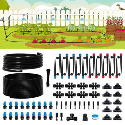 240FT Drip Irrigation System Kit, Quick-Connect Garden Watering System - size: 240FT