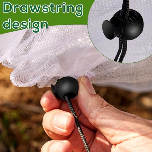 1 Pack 6.9 x 8.5 ft Fruit Tree Netting Covers with Drawstring - size: 6.9 x 8.5FT/1Pack
