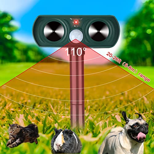3 Packs Ultrasonic Solar Animal Repeller Motion Sensor Outdoor
