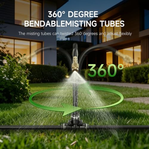 200FT 1/4" Drip Irrigation System, Garden Watering System Kit