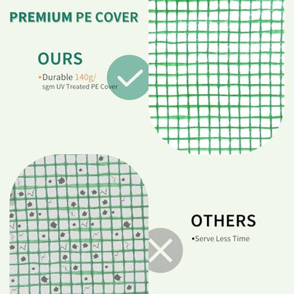 EAGLE PEAK 6x8 Easy Setup Pop Up Greenhouse, Side Door Design, Clear/Green - color: Clear/Green, size: 6x8