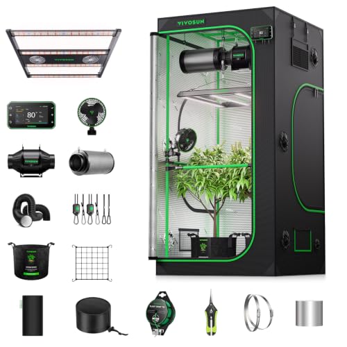 VIVOSUN 3x3 Pro Grow Tent Kit w/Aerolight 350W E42A+ Smart Control System - size: Plus 36" x 36" x 72"