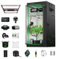 VIVOSUN 3x3 Pro Grow Tent Kit w/Aerolight 350W E42A+ Smart Control System - size: Plus 36" x 36" x 72"