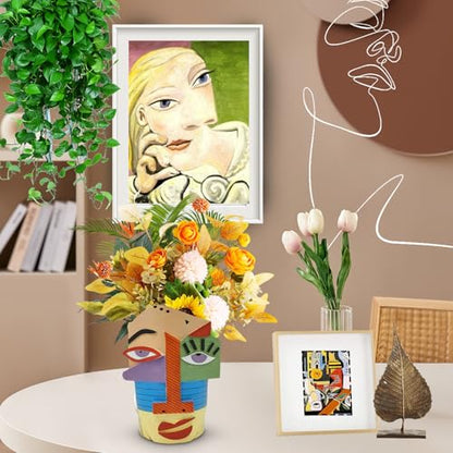 Midogaigai Abstract Face Planter Pots for Indoor Plants&Flowers Home Decor - style: Eclectic