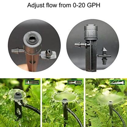 Topiverse Drip Irrigation Emitters, Circle Spray, 0-20 GPH - size: 50