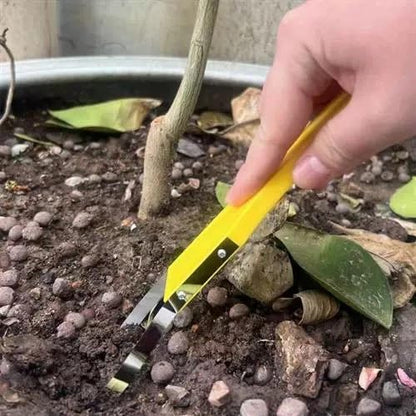 Weeder Handheld Weed Puller Tool Hand Gardening Tool Manual Weeder,Yellow - color: Yellow