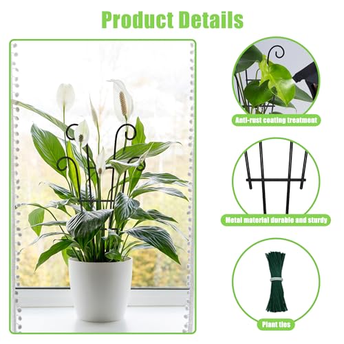 Coomin 14.5in Small Plant Trellis for Climbing Plants Indoor, 2P - size: 14.5in/4P