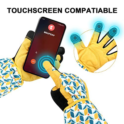 Thornproof Rose&Cactus Gardening Gloves,Gauntlet Garden Glove,Gifts - color: Tuilp, size: X-Large (Pack of 1)
