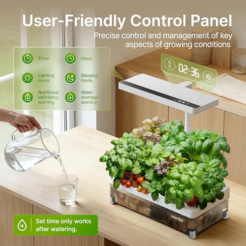 SUNCOZE Hydroponics Growing System 13 Pods, with Dimmable Light