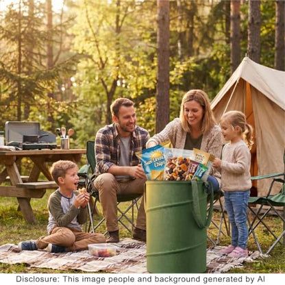 Collapsible Trash Can 13 Gallon, Pop Up Trash Can with Zipper Lid - size: 13 Gallons-With Lid