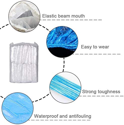 Disposable Arm Sleeves Covers, PeSandy 100pcs Waterproof PE Oversleeves Covers - color: Clear