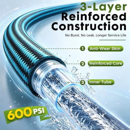 Garden Hose 25FT, Lightweight Flexible Water Hose