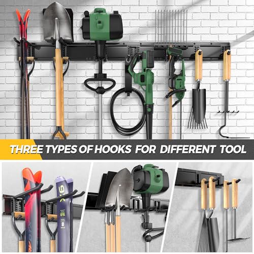 LBT 49.5"Garage Tool Organizer Wall Mount 500lbs Garden Tool Organizer - size: 49.5inch