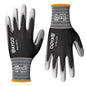 KAYGO Ultra Thin PU Coated Work Gloves, Nylon Knit, KG15P, 12 Pairs - color: Gray, size: XX-Large