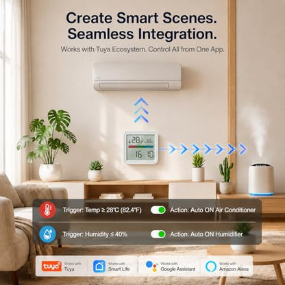 eMylo WiFi Thermometer Hygrometer Digital with App Alerts Data Export