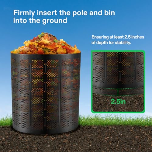VIVOSUN 500 Gallon Outdoor Compost Bin, Expandable Composter - size: 500 Gallon