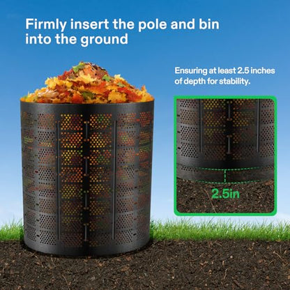 VIVOSUN 500 Gallon Outdoor Compost Bin, Expandable Composter - size: 500 Gallon
