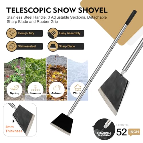 Garden Shovel, Floor Cleaning Scraper Tool, Snow Shovel Ice Scraper