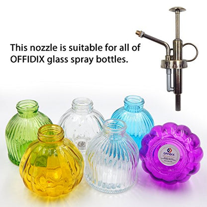 OFFIDIX Sprayers Watering Nozzles Replacement for Bottles Plastic Slivery Nozzle Top Pump for Small Glass Watering Bottle (Antique)