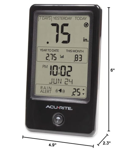AcuRite (02446M) Self-Emptying Wireless Rain Gauge with Indoor Display - color: Vertical Display, size: Vertical Display