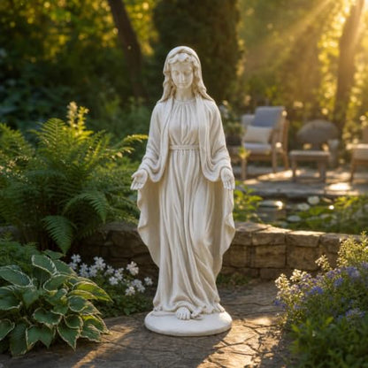 Virgin Mary Statue, 29.4" Outdoor Statue, Fall Decor for Garden Yard - size: 29.4" H Virgin Mary