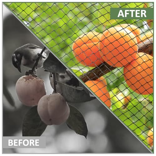 Heavy Duty Garden Netting with 5/8" Mesh, 50x50 Ft Extra Strong Woven Poultry Netting Plant Protection Netting for Fruit Trees, Vegetables & Flowers, Animal Fencing Against Birds, Deer, Poultry - size: 50ft x 50ft