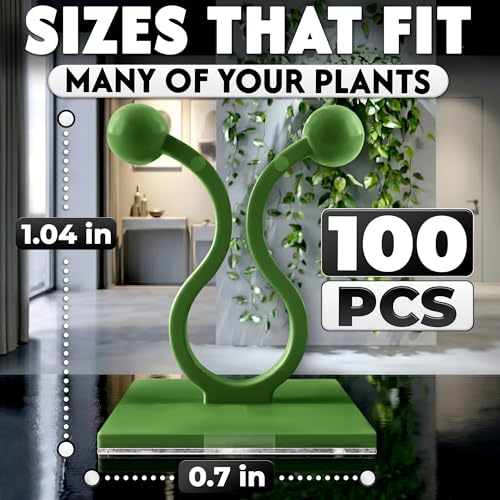 DIMROM Small 100 Pcs Plant Supports for Outdoor Plants and Vines (Green) - color: Small Green 100 Pcs
