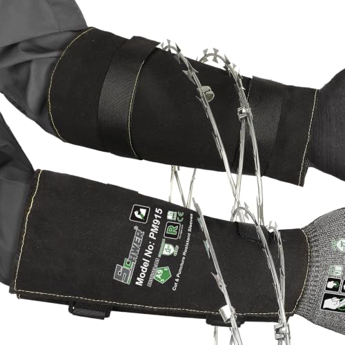 Schwer 9in ANSI A9 Cut & Level 5 Puncture Resistant Arm Sleeves, PM915