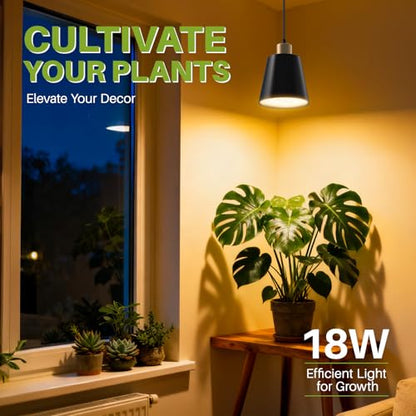 18W Hanging Grow Light for Indoor Plants - size: Hanging