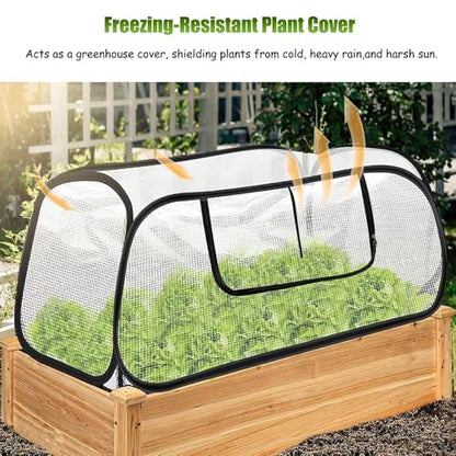 Verveens Pop Up Garden Row Cover, 45x22x16 for Raised Beds