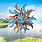 Copper & Teal Willow 360° Metal Wind Spinners Outdoor, 53" H - color: Copper & Teal 54*12 Inch
