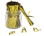 Mini Skater Bread Candy Bag Ties 800pcs 4 Inch(Gold) - color: Yellow
