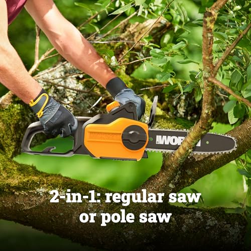 WORX Electric Chainsaw, 8 Amp 10" 2-in-1 Pole saw, WG311