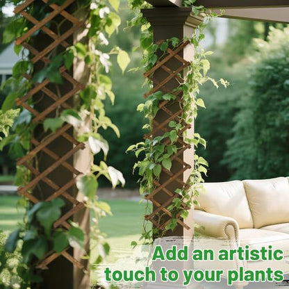 2Pcs 13x78 Expandable Wood Wall Trellis for Climbing Plants Outdoor/Indoor - style: 2 packs