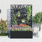 GarveeLife Metal Planter Box with Trellis 71"x47"x16", with Drainage Holes - color: Palm Leaf, size: no wheel