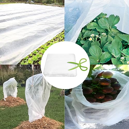 Garutom Plant Covers Freeze Protection 10ft x 50ft 1.1 oz Frost Cloth Plant Freeze Protection, Frost Blankets for Outdoor Plants Winter or Floating Row Covers Shade Cloth for Gardens, Vegetables - size: 10 x 50 ft