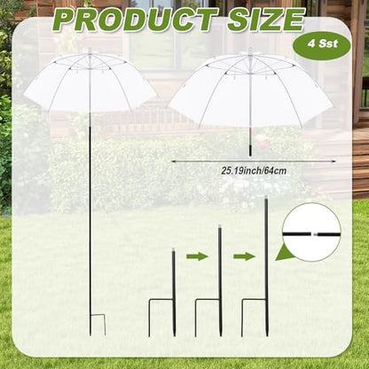 Abbylike 4 Pcs Clear Greenhouse Plant Umbrella Plant Rain Umbrellas,25 Inch - color: Clear, size: 25 Inch
