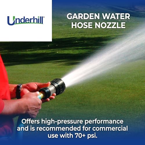 Underhill Magnum UltraMAX Premium PRO Series-Full Throttle ¾ Inch Garden Water Hose Nozzle, Sprayer, Jet, Metal and Rubber, Adjustable, NG600-SFH-75 - style: Single Variable Flow