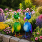 Loscarol 2-Pack Metal Bird Garden Statues, 11.8 Inch Outdoor Yard Decor