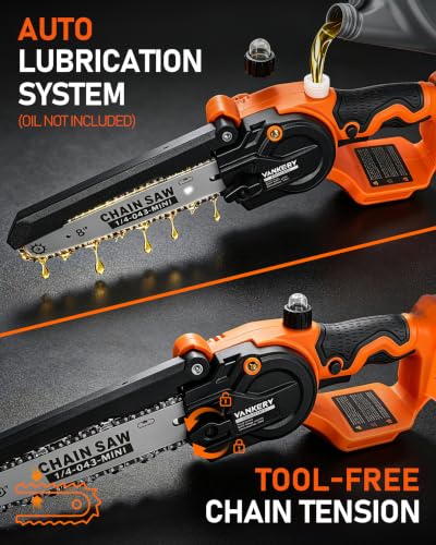 VANKERY Electric Pole Saws for Tree Trimming, 8-Inch Cordless Pole Saw