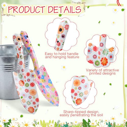 12 Pcs Floral Garden Shovels Bulk Gardening Gift, Pink Daisy - style: Pink Daisy