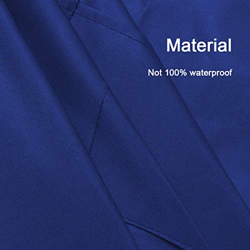 Total 6PCS Blue Bib Apron Adult with 2 Pockets for Women Men Chef Cooking Kitchen (6, Deep Blue) - color: Dark Blue