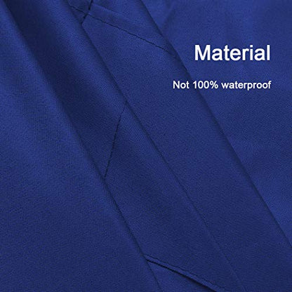 Total 6PCS Blue Bib Apron Adult with 2 Pockets for Women Men Chef Cooking Kitchen (6, Deep Blue) - color: Dark Blue