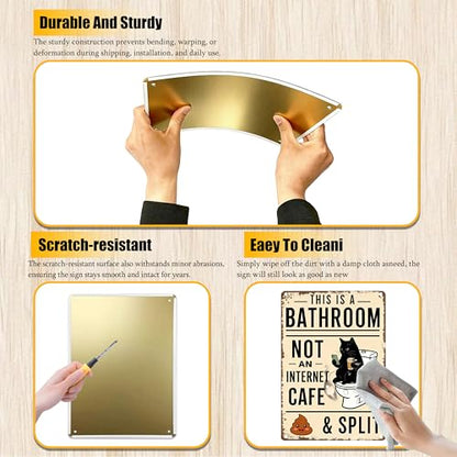 This is a Bathroom Not an Internet Cafe Funny Metal Sign 8×12 Inch - color: Bathroom B, size: 8*12inch