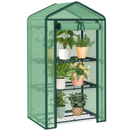 AlisisFores 3-Tier Greenhouse, PE Cover, 4ft Tall - style: 3-Tier