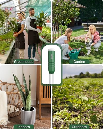 Dr.meter 4-in-1 Soil Moisture Meter 300ft Wireless Soil Tester Sensor
