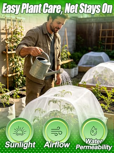 Alphatool 8x25ft Large Garden Netting, Ultra Fine Mesh Plant Covers - size: 8 x 25ft