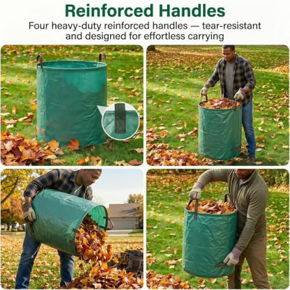 Reusable Yard Waste Bags,6 pack,72 Gallon,Extra Durable
