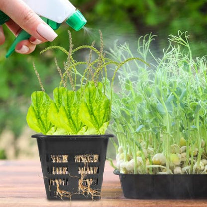 Toddmomy 8Pcs 5.5" Square Net Pots, Heavy Duty Slotted Hydroponic Baskets, Reusable Plastic Plant Nursery Cups for Orchids Aquaponics Pond Plants